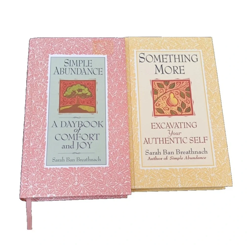 Sarah Ban Breathnach Simple Abundance & Something More Hardcover Book Set Bundle